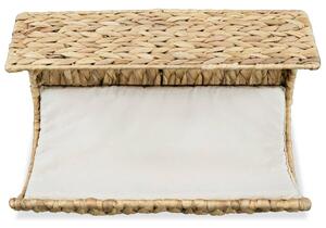 Cat Bed with Cushion Water Hyacinth 37x20x20 cm