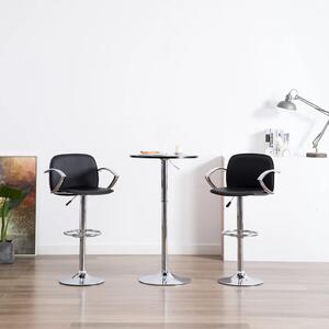 246904 Bar Chairs with Armrests 2 pcs Faux Leather Black