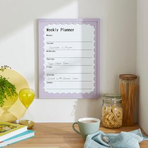 Scalloped Weekly Planner White Board