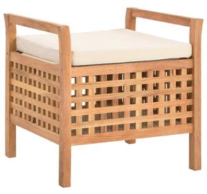 247609 Storage Bench 49x48x49 cm Solid Walnut Wood