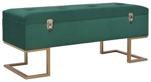 247570 Bench with Storage Compartment 105 cm Green Velvet