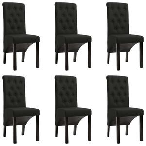 276976 Dining Chairs 6 pcs Black Fabric(3x248991)
