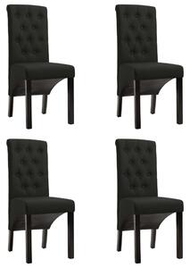 276975 Dining Chairs 4 pcs Black Fabric(2x248991)