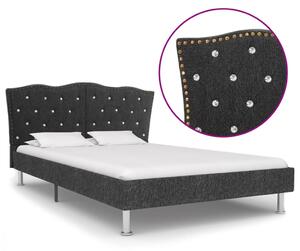 280529 Bed Frame Dark Grey Fabric 140x200 cm