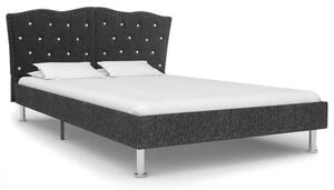 Bed Frame Dark Grey Fabric 140x200 cm