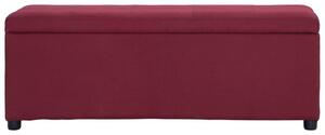 Bench with Storage Compartment 116 cm Wine Red Polyester