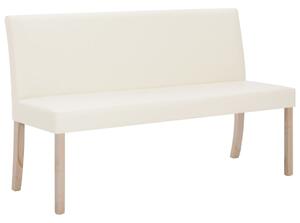 Bench 139,5 cm Cream Faux Leather