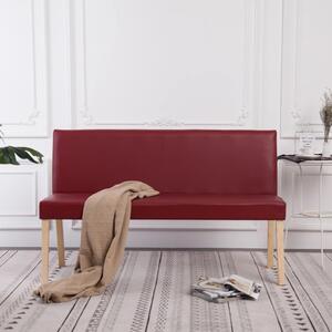 281331 Bench 139,5 cm Wine Red Faux Leather