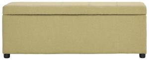 Bench with Storage Compartment 116 cm Green Polyester