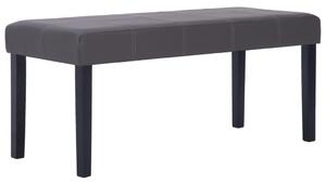 Bench 106 cm Grey Faux Leather