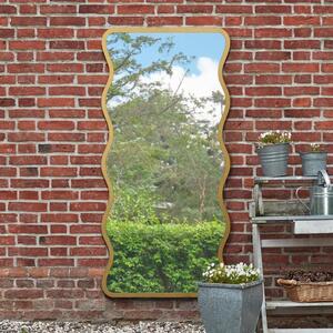 Fluctus Rectangle Wavy Indoor Outdoor Full Length Wall Mirror