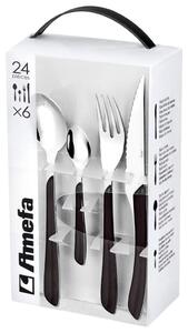 Amefa 24 Piece Cutlery Set Eclat Black
