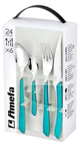 Amefa 24 Piece Cutlery Set Eclat Turquoise