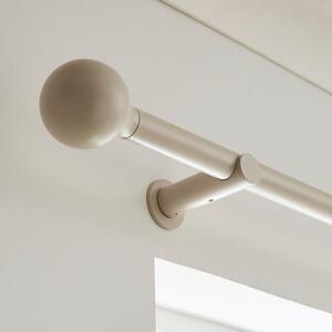 Contemporary Ball Fixed Metal Curtain Pole with Rings