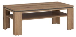 Arthur Wooden Coffee Table With Undershelf In Grey Oak