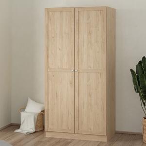 Bensalem Wooden Wardrobe With 2 Doors In Oak