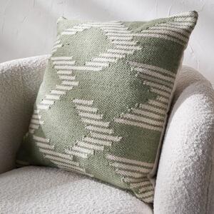 Set of 3 Chevron Square Scatter Cushions Sage