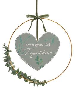 Love Story Grow Old Hoop Hanging Ornament