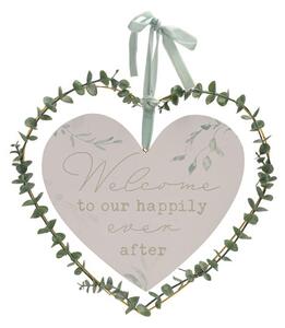 Love Story Welcome To Our Happily Ever After Heart Hanging Ornament