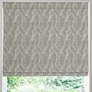 Grace Jacquard Sprig Made To Measure Roman Blind Smoke