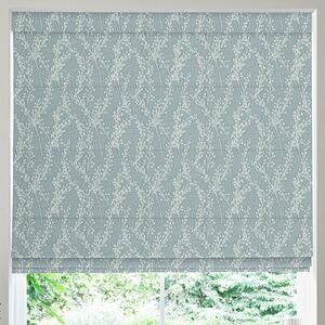 Grace Jacquard Sprig Made To Measure Roman Blind Smoky Blue