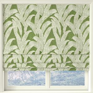 Linda Barker Evergreen Leaf Made To Measure Roman Blind Green