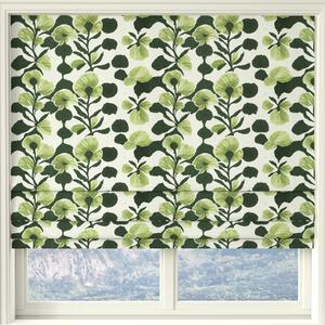 Linda Barker Evergreen Flower Made To Measure Roman Blind Green