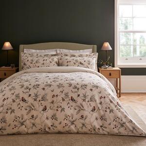 Dorma Woodland Robin Brushed Cotton Duvet Cover and Pillowcase Set