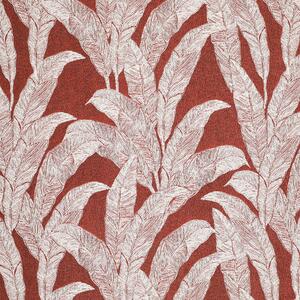 Linda Barker Evergreen Leaf Fabric Burnt Sienna