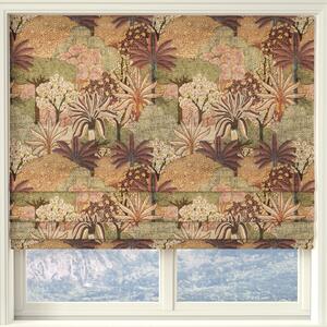 Linda Barker Treasure Garden Velvet Print Made To Measure Roman Blind Peach