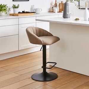 Lowen Adjustable Bar Stool, Faux Leather