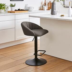 Lowen Adjustable Bar Stool, Faux Leather