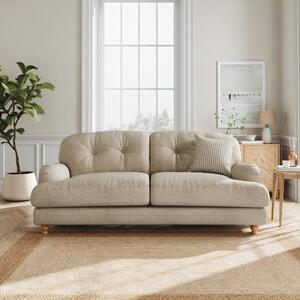 Martha Faux Linen 3 Seater Sofa