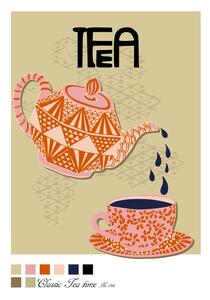 Art Print Tea Time Poster, Annick