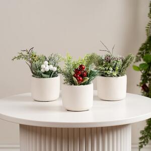 Set of 3 Artificial Christmas Plants