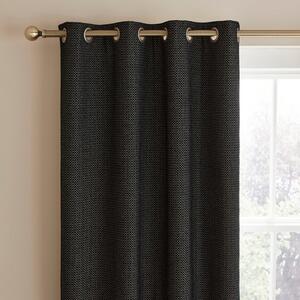 Herringbone Chenille Thermal Eyelet Curtains