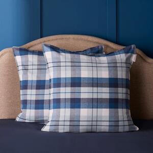 Dorma Maison Check Navy Continental Square Pillowcase Pair