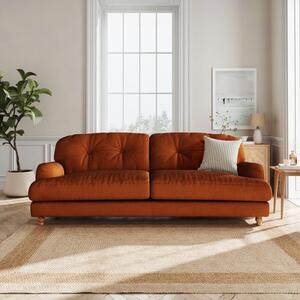 Martha Matte Plush Velvet 4 Seater Sofa