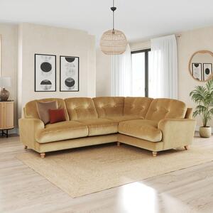 Martha Vintage Velvet Full Corner Sofa