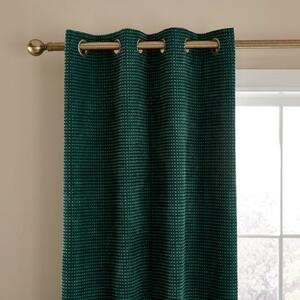 Chenille Spot Thermal Eyelet Curtains