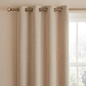 Herringbone Chenille Thermal Eyelet Curtains