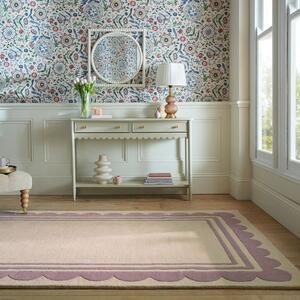 Lois Scallop Border Wool Rug