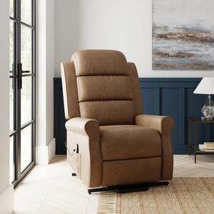 Edith Distressed Faux Leather Rise and Recline Chair