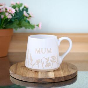 The Cottage Garden 'Mum' Stoneware Mug White