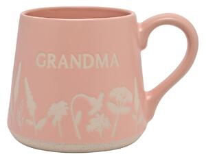 The Cottage Garden 'Grandma' Stoneware Mug Pink