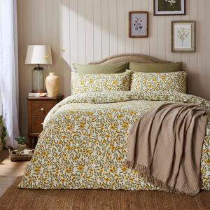 Hallie Floral Green Reversible Duvet & Pillowcase Set