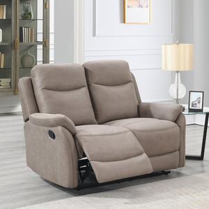 Evan Faux Suede 2 Seater Manual Recliner Sofa