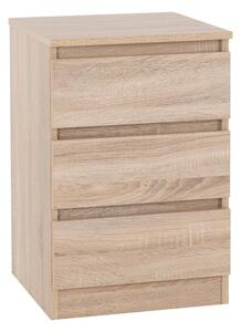 Walker 3 Drawer Bedside Table