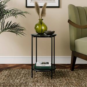 Santi Side Table, Mango Wood and Marble