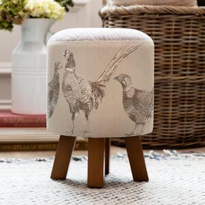 Monty Fabric Footstool Beige